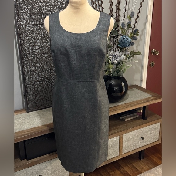 Kasper Separates Charcoal Gray Sheath Dress Size 12 - Picture 4 of 10